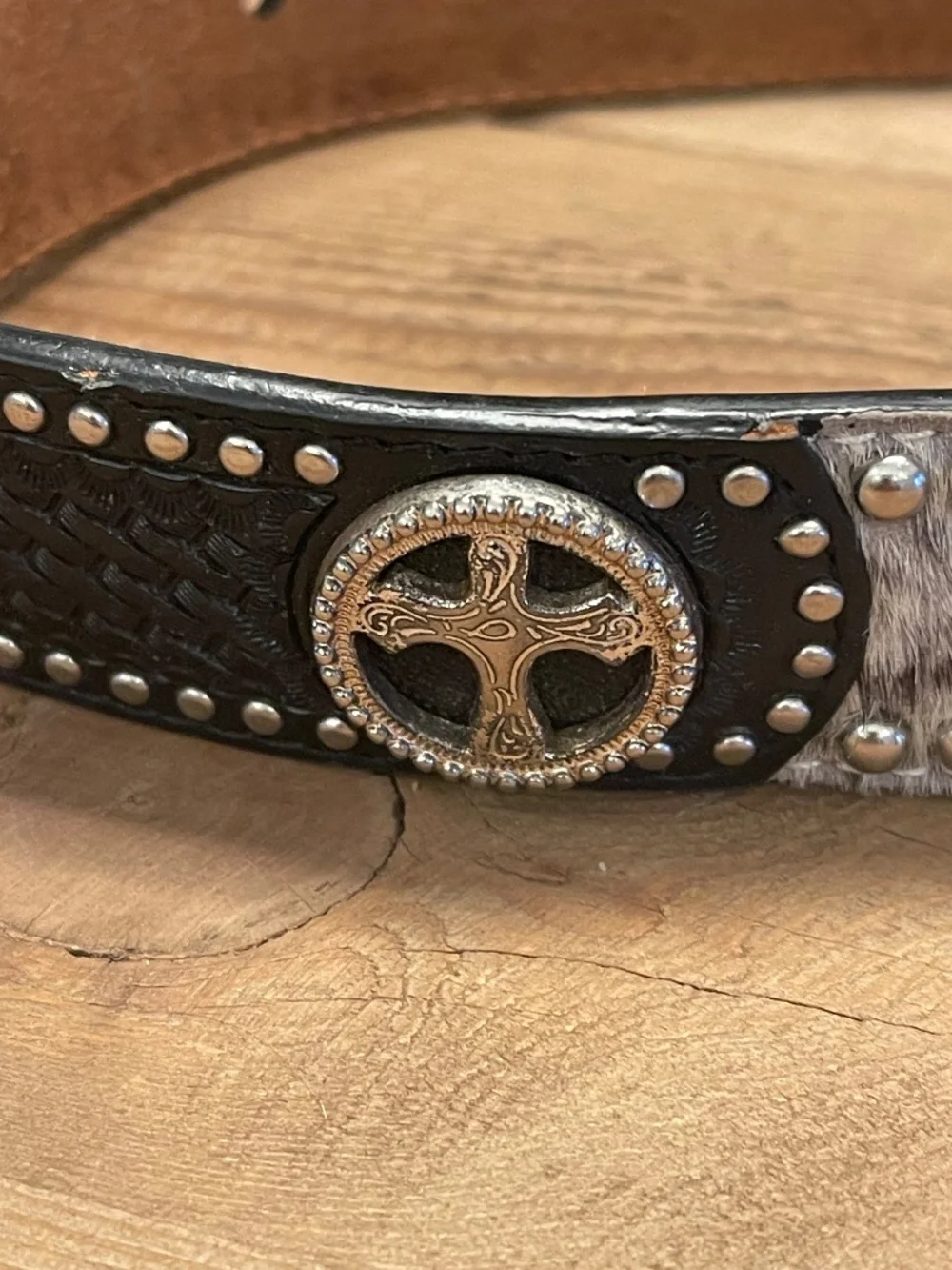 Ranger Belt Company Genuine Hand Tooled Leather Hair Belt Boys Western Size 20